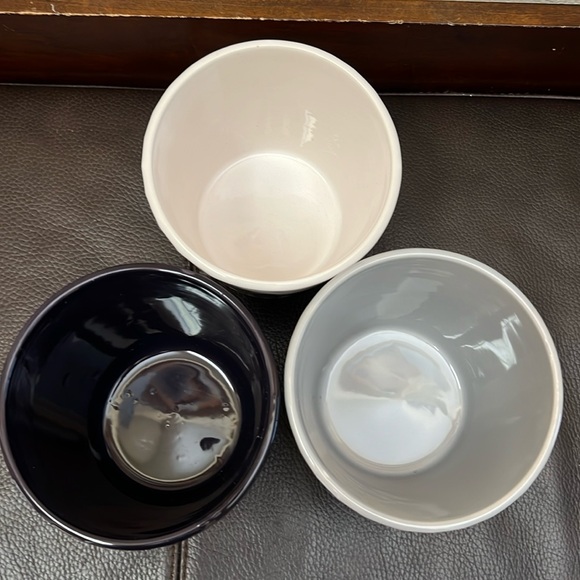 Plant Potter Trio Ceramic Containers in Black, Gray & Cream - Picture 3 of 10